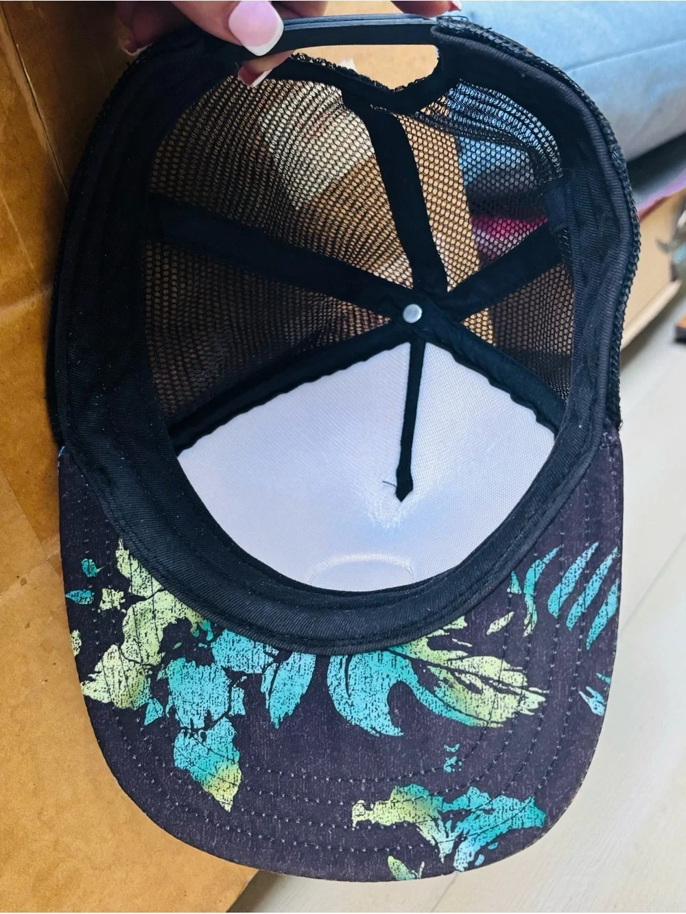 Vans Purple Floral Five-Panel Snapback Hat